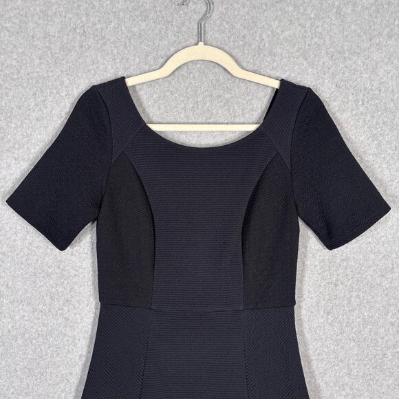 Anthropologie HD In Paris Dress 6 Marcelline Ruffle Textured Ribbed Flounce Twee - Picture 2 of 14